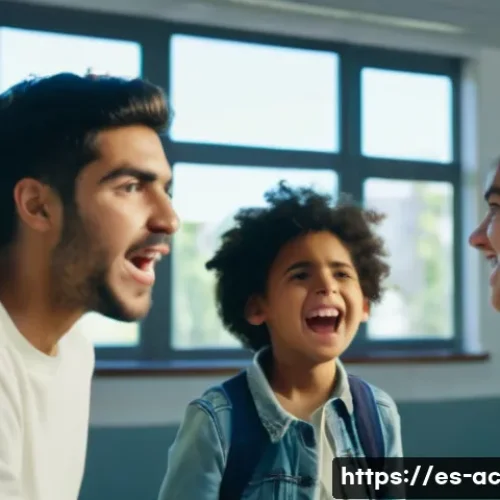 Home 33 현존 기반 공연 접근법의 교육적 활용 방안 - A diverse group of Spanish-speaking students in a bright, modern classroom engaging in a theatrical ...